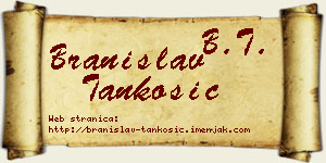 Branislav Tankosić vizit kartica